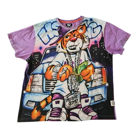 🔥 Hustle gang Mens SZ 4X T-SHIRT 100% AUTHENTIC Size Large MULTICOLOR RARE 🔥 - Picture 2 of 7
